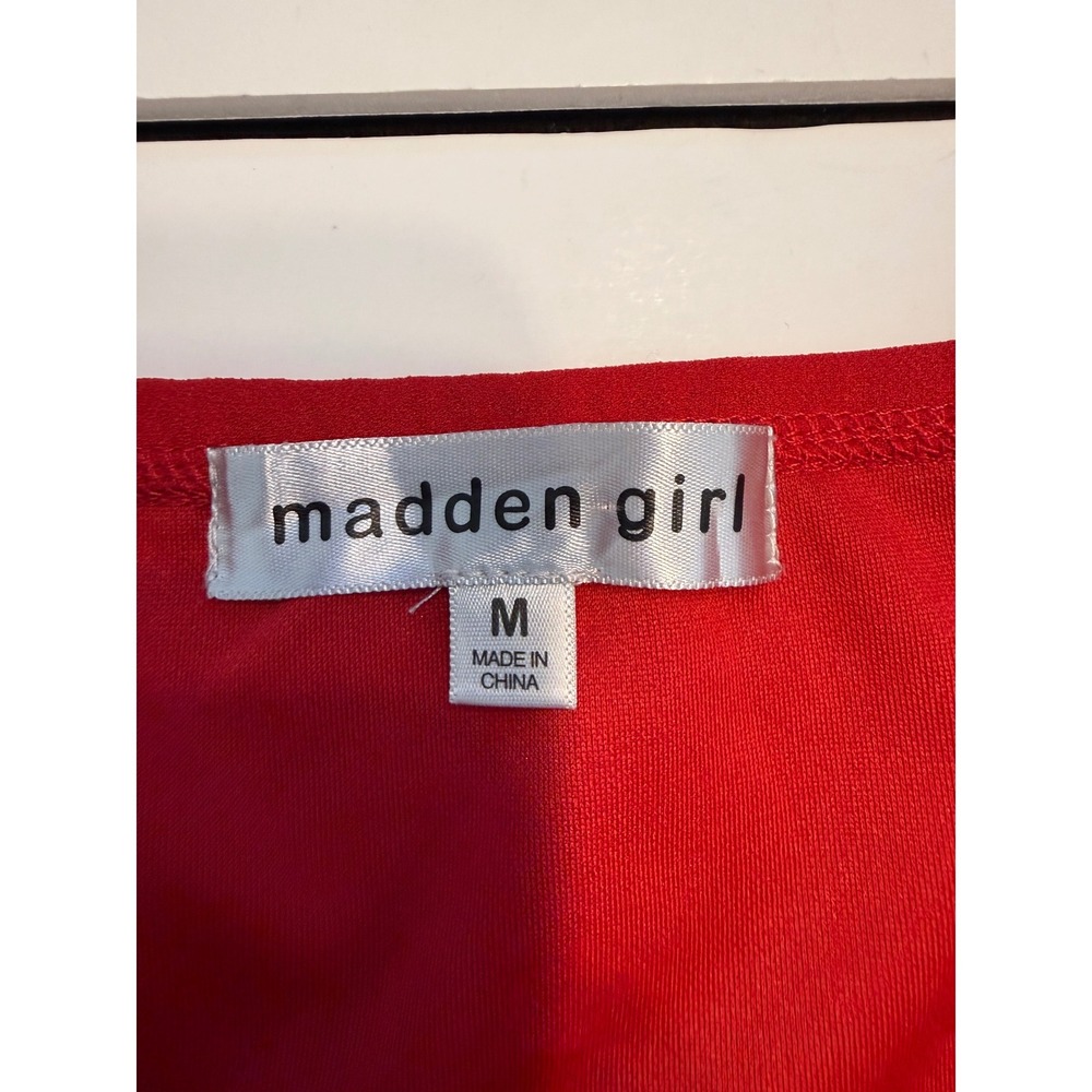 Madden Girl Red Fit and Flare Skater Dress Sweetheart Neck Sleeveless Medium - Picture 6 of 8